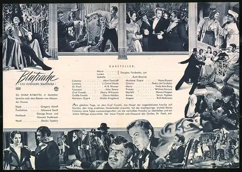 Filmprogramm FB Nr. 192, Blutrache, Ruth Warrick, Douglas Fairbanks Jr., Akim Tamiroff, Regie Gregory Ratoff