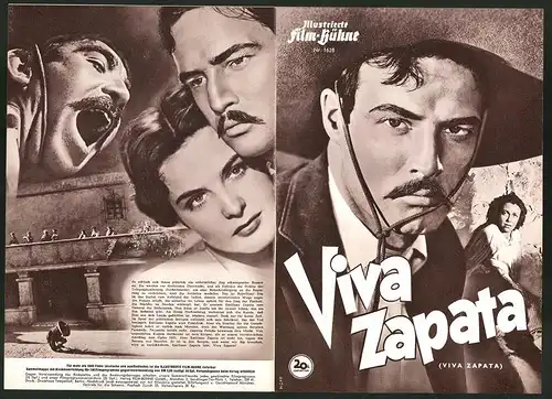 Filmprogramm IFB Nr. 1628, Viva Zapata, Marlon Brando, Jean Peters, Anthony Quinn, Regie Elia Kazan
