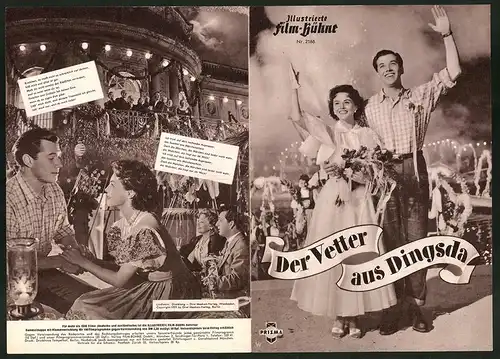 Filmprogramm IFB Nr. 2168, Der Vetter aus Dingsda, Vera Molonar, Gerhard Riedmann, Grethe Weiser, Regie Karl Anton