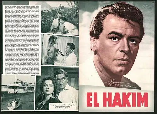 Filmprogramm El Hakim, O. W. Fischer, Michael Ande, Nadja Tiller, Regie Rolf Thiele
