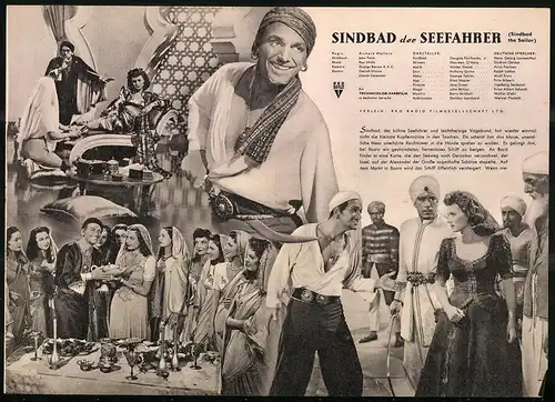 Filmprogramm IFB Nr. 803, Sindbad der Seefahrer, Douglas Fairbanks Jr., Maureen O`Hara, Regie Richard Wallace