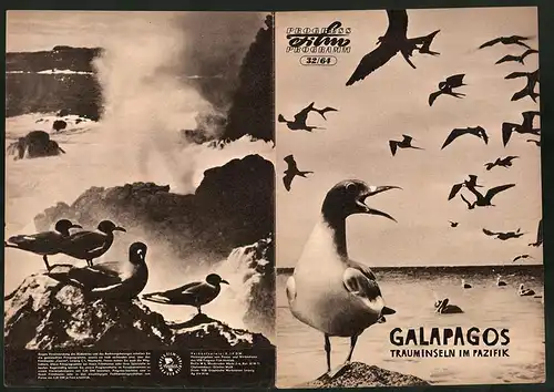 Filmprogramm PFP Nr. 32 /64, Galapagos Trauminseln im Pazifik, Georg Theilacker, Robert Graf, Regie Heinz Sielmann