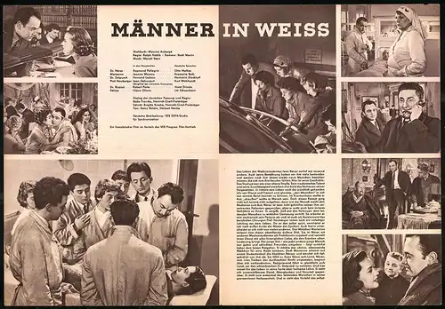 Filmprogramm PFP Nr. 65 /57, Männer in weiss, Raymond Pellegrin, Jeanne Moreau, Regie Ralph Habib