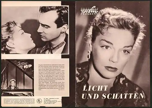 Filmprogramm PFP Nr. 106 /57, Licht und Schatten, Simone Signoret, Maria Casarés, Regie Henri Carlef