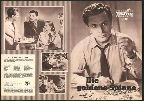 Filmprogramm PFP Nr. 22 /58, Die goldene Spinne, Robert Vrchota, Jana Brejchová, Regie Pavel Blumenfeld