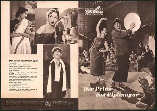 Filmprogramm PFP Nr. 8 /58, Der Prinz von Piplingar, Raj Kapoor, Nargis, Lalita Pawar, Regie Raj Kapoor