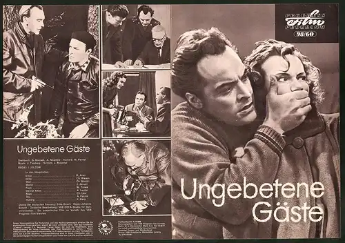 Filmprogramm PFP Nr. 98 /60, Ungebetene Gäste, R, Aren, Ch. Warem, Regie I. Jelzow