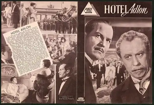 Filmprogramm DNF, Hotel Adlon, Sebastian Fischer, Werner Hinz, Regie Josef von Backy