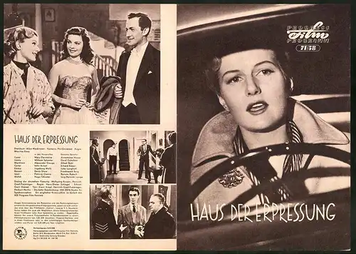 Filmprogramm PFP Nr. 71 /58, Haus der Erpressung, Mary Germaine, William Sylvester, Regie Maurice Elvey