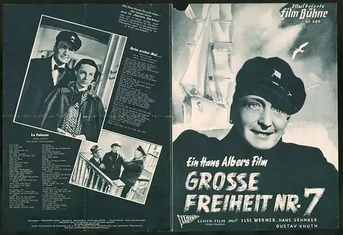 Filmprogramm IFB Nr. 289, Grosse Freiheit Nr. 7., Ilse Werner, Hans Söhnker, Gustav Knuth, Regie Helmut Käutner
