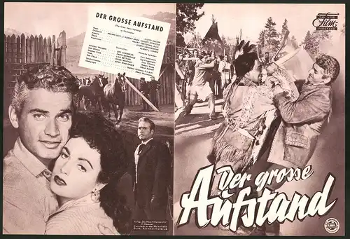 Filmprogramm DNF, Der grosse Aufstand, Jeff Chandler, Faith Domergue, Lyle Bettger, Regie Lloyd Bacon