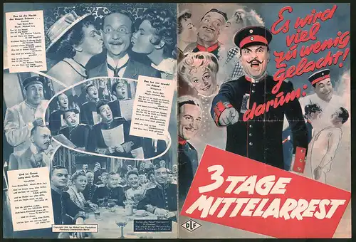 Filmprogramm DLF, 3 Tage Mittelarrest, Willi Rose, Ernst Waldow, Grethe Weiser, Regie: Georg Jacoby