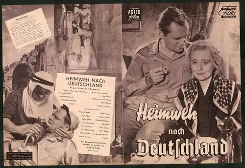 Filmprogramm Adler Film, Heimweh nach Deutschland, Fred Berger, Marion Ashar, Regie: Bernhard Redetzky