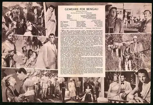 Filmprogramm DNF, Gewehre für Bengali, Rock Hudson, Arlene Dahl, Ursula Thiess, Regie: Laslo Benedek