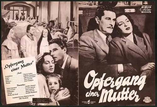 Filmprogramm DNF, Opfergang einer Mutter, Amedeo Nazzari, Yvonne Sanson, Regie: Raffaele Matarazzo