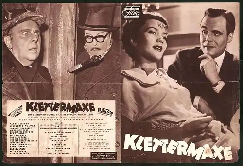 Filmprogramm DNF, Klettermaxe, Albert Lieven, Liselotte Pulver, Regie: Kurt Hoffmann