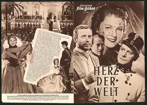 Filmprogramm IFB Nr. 1460, Herz der Welt, Hilde Krahl, Dieter Borsche, Werner Hinz, Regie Harald Braun