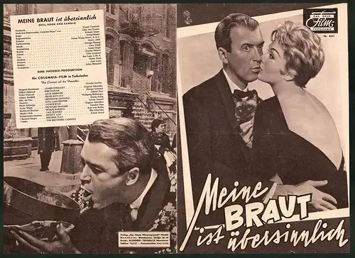 Filmprogramm DNF Nr. 4251, Meine Braut ist übersinnlich, James Stewart, Kim Novak, Jack Lemmon, Regie Richard Quinne