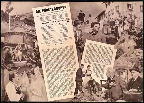 Filmprogramm IFB Nr. 3030, Die Försterbuben, Hermann Erhardt, Kurt Heintel, Erich Auer, Regie R. A. Stemmle