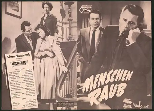 Filmprogramm DNF, Menschen Raub, Gleen Ford, Donna Reed, Leslie Nielsen, Regie Alex Segal