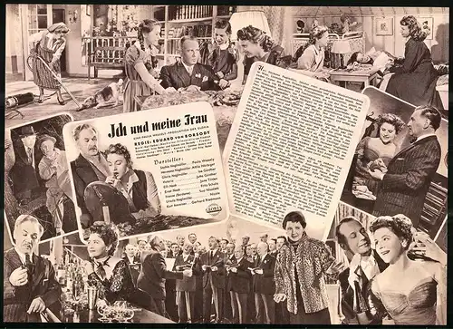 Filmprogramm IFB Nr. 2004, Ich und meine Frau, Paula Wessely, Attila Hörbiger, Isa Günther, Regie Eduard von Borsody