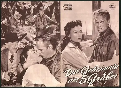 Filmprogramm DNF, Das Geheimnis der 5. Gräber, Richard Widmark, Donna Reed, William Campbell, Regie John Sturges