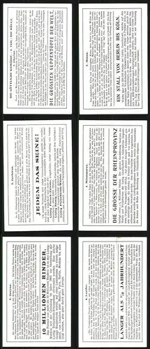 6 Sammelbilder Liebig, Serie Nr. 1225: Dante - Die Göttliche Komödie, Luzifer, Hölle, Minotaurus, Cerberus