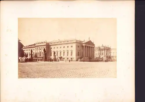 Fotografie Ansicht Berlin, das Opernhaus mit Bibliothek, Strasse Unter den Linden, Grossformat 28 x 17cm