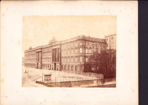 Fotografie Ansicht Berlin, Schlossplatz mit Stadtschloss an der Kurfpürstenbrücke, Trinkhalle, Grossformat 26 x 20cm