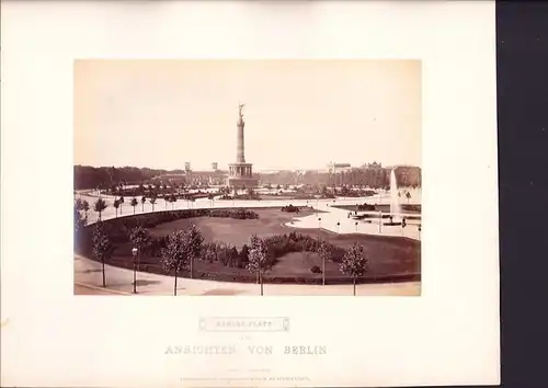 Fotografie Ansicht Berlin, der Königsplatz mit Siegessäule  Goldelse , Krolloper, Grossformat 26 x 18cm