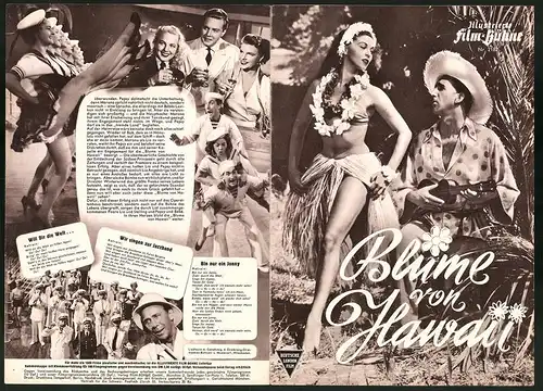 Filmprogramm IFB Nr. 2182, Blume von Hawaii, Maria Litto, William Stelling, Ursula Justin, Regie Géza von Cziffra