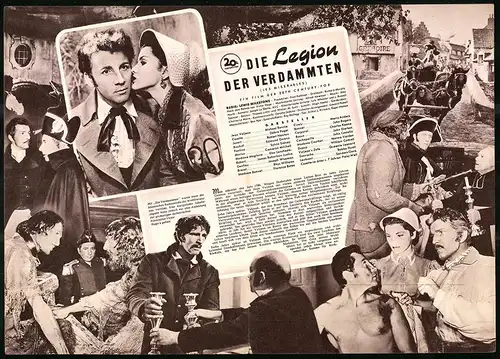 Filmprogramm IFB Nr. 1833, Die Legion der Verdammten, Michael Rennie, Debra Paget, Regie Lewis Milestone