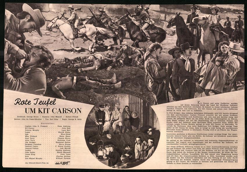 Filmprogramm IFB Nr. 692, Rote Teufel um Kit Carson, Dana Andrews, John