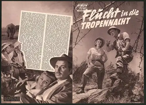 Filmprogramm DNF, Flucht in die Tropennacht, Claus Holm, Bernhard Wicki, Erica Beer, Regie Paul May