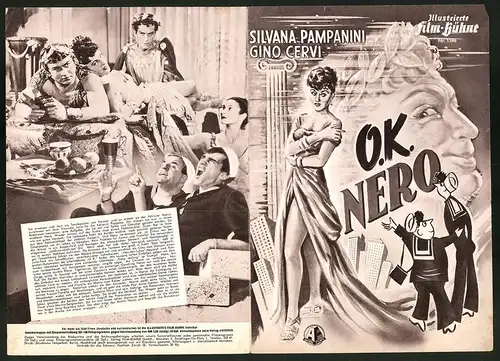 Filmprogramm IFB Nr. 1596, O. K. Nero, Silvana Pampanini, Gino Cervi, Jackie Frost, Regie Mario Soldati