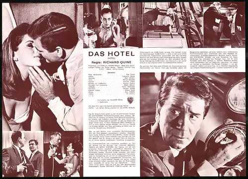 Filmprogramm IFB Nr. 7648, Das Hotel, Rod Taylor, Catherine Spaak, Karl Malden, Regie Richard Quine