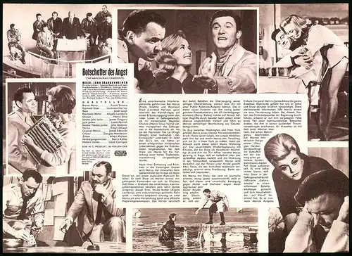 Filmprogramm IFB Nr. 6423, Botschafter der Angst, Frank Sinatra, Laurence Harvey, Regie John Frankenheimer