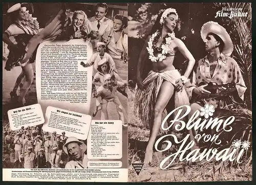 Filmprogramm IFB Nr. 2182, Blume von Hawaii, Maria Litto, William Stelling, Ursula Justin, Regie Géza von Cziffra