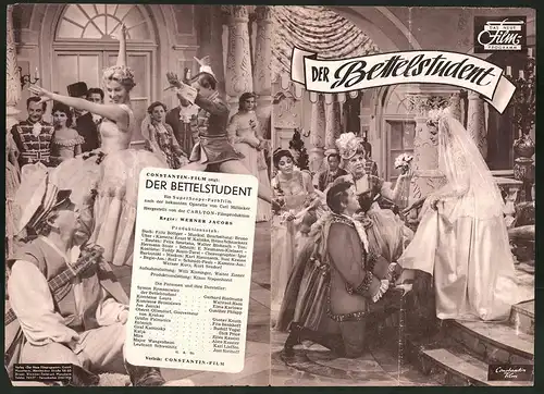 Filmprogramm DNF, Der Bettelstudent, Gergard Riedmann, Waltraut Haas, Regie: Werner Jacobs