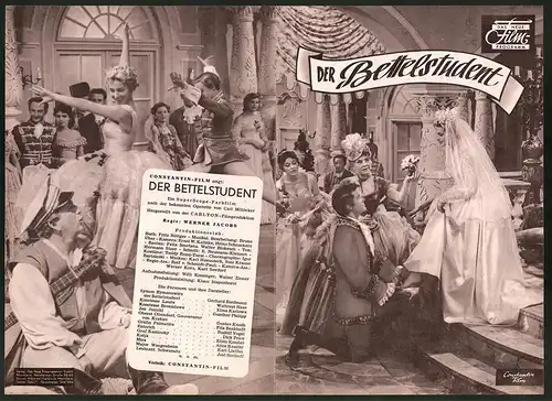 Filmprogramm DNF, Der Bettelstudent, Gerhard Riedmann, Waltraut Haas, Regie: Werner Jacobs