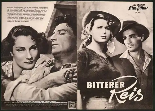 Filmprogramm IFB Nr. 860, Bitterer Reis, Silvana Mangano, Vittorio Gassmann, Regie: Giuseppe de Santis