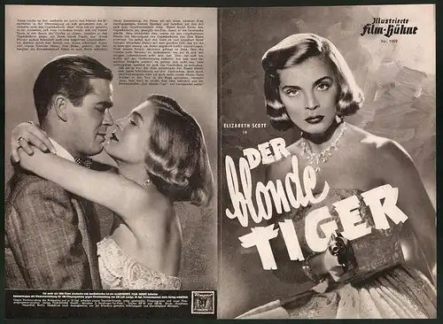 Filmprogramm IFB Nr. 1059, Der blonde Tiger, Elizabeth Scott, Don de Fore, Regie: Byron Haskin