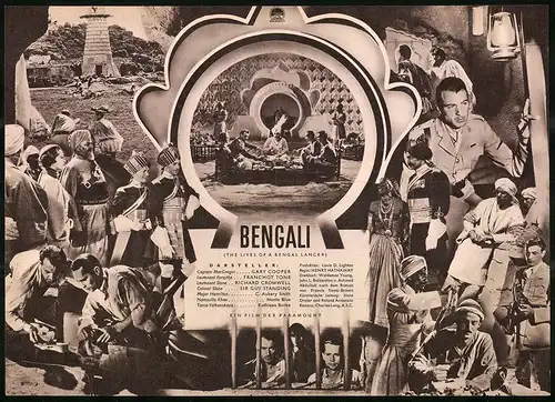 Filmprogramm IFB Nr. 1267, Bengali, Gary Cooper, Franchot Tone, Regie: Henry Hathaway