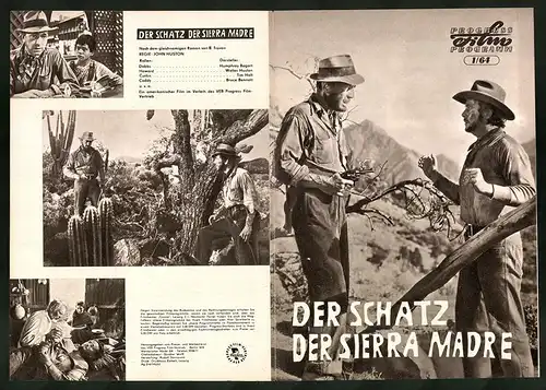 Filmprogramm PFP Nr. 1 /64, Der Schatz der Sierra Madre, Humphrey Bogart, Walter Huston, Regie: John Huston