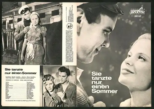 Filmprogramm PFP Nr. 120 /65, Sie tanzte nur einen Sommer, Folke Sundquist, Ulla Jacobsson, Regie: Arne Mattsson