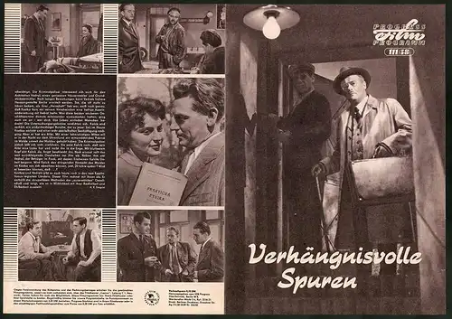 Filmprogramm PFP Nr. 111 /58, Verhängnisvolle Spuren, Rudolf Hrusinsky, Oldrich Lukes, Regie: Miroslav Cikan