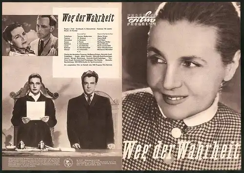 Filmprogramm PFP Nr. 77 /57, Weg der Wahrheit, Tamara Makarowa, O. Shakow, Regie: J. Frid