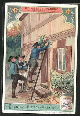 Sammelbild Liebig, Pfingstgebräuche, Bretagne