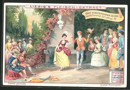 Sammelbild Liebig, Tänze verschiedener Zeiten, Gavotte in Frankreich