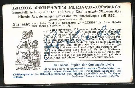 Sammelbild Liebig, Rinder-Rassen, Zebu aus Vorder-Indien